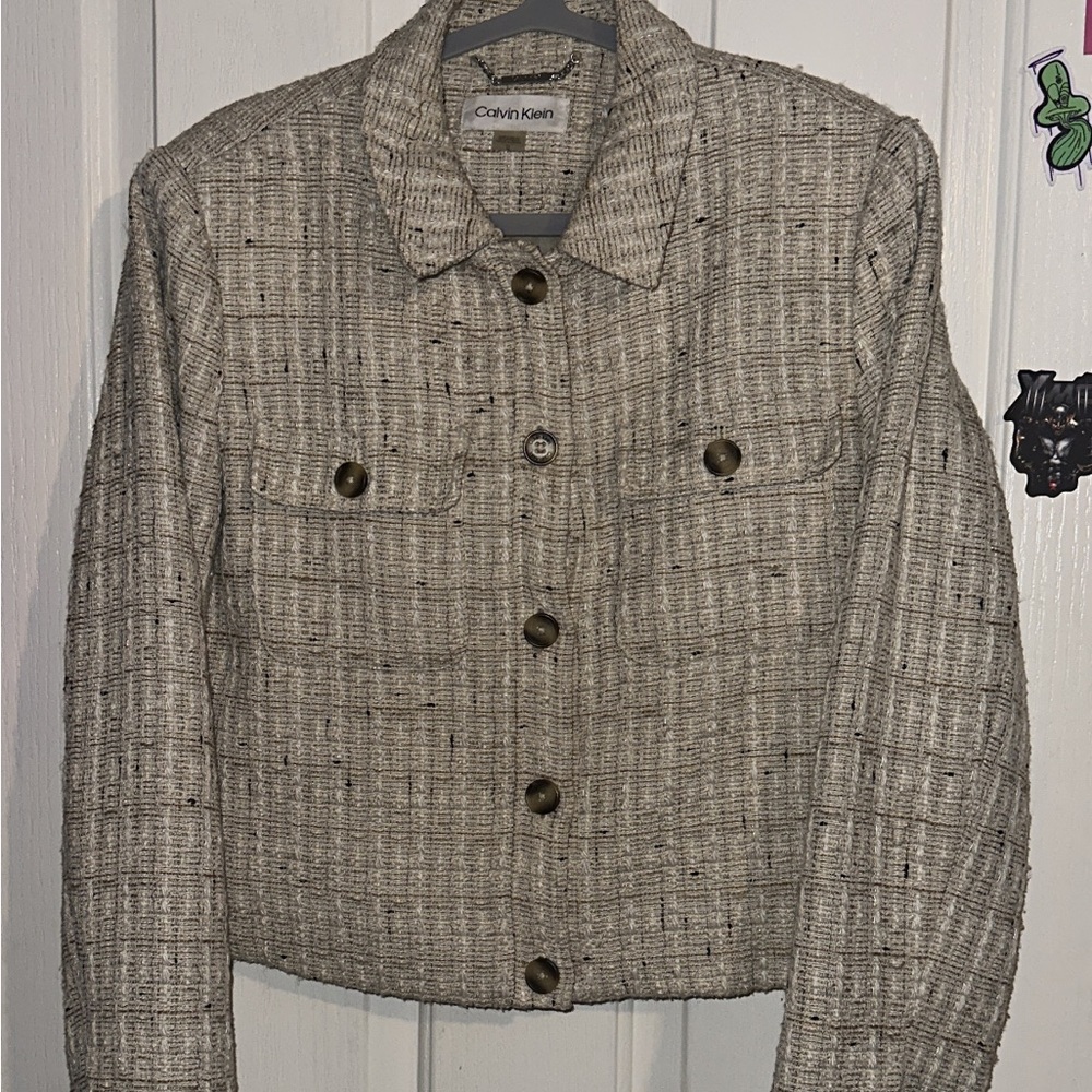 Calvin Klein tweed skirt blazer set